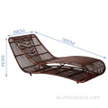 Moderne Outdoor -Möbel Aluminium Wicker Lounger Stuhl